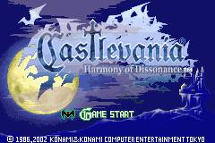 Harmony's title screen