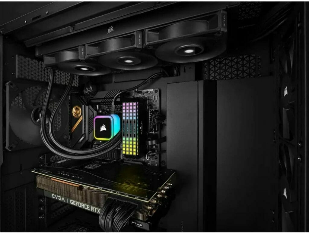 Corsair iCUE H150i RGB Elite Liquid CPU Cooler (16 Dynamic RGB LEDs, 120mm AF Elite Series FDB Fans, 360mm Radiator, iCUE Software Compatible, LGA 1700, 1200, 115X, 2066, and AM4 Sockets) Black