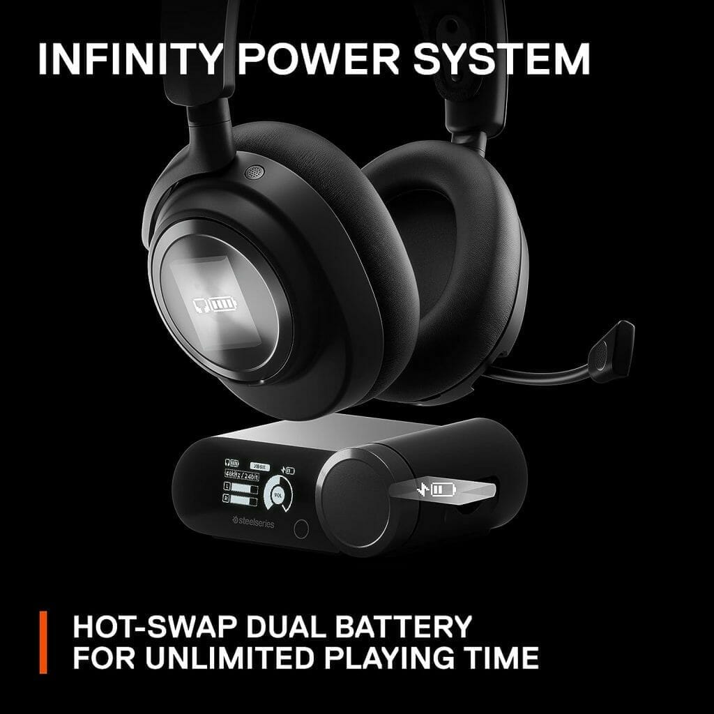 SteelSeries Arctis Nova Pro Wireless Xbox Multi-System Gaming Headset - Premium Hi-Fi Drivers - Active Noise Cancellation Infinity Power System - Stealth Mic - Xbox, PC, PS5, PS4, Switch, Mobile SteelSeries Arctis Nova Pro Wireless Xbox Multi-System Gaming Headset - Premium Hi-Fi Drivers - Active Noise Cancellation Infinity Power System - Stealth Mic - Xbox, PC, PS5, PS4, Switch, Mobile