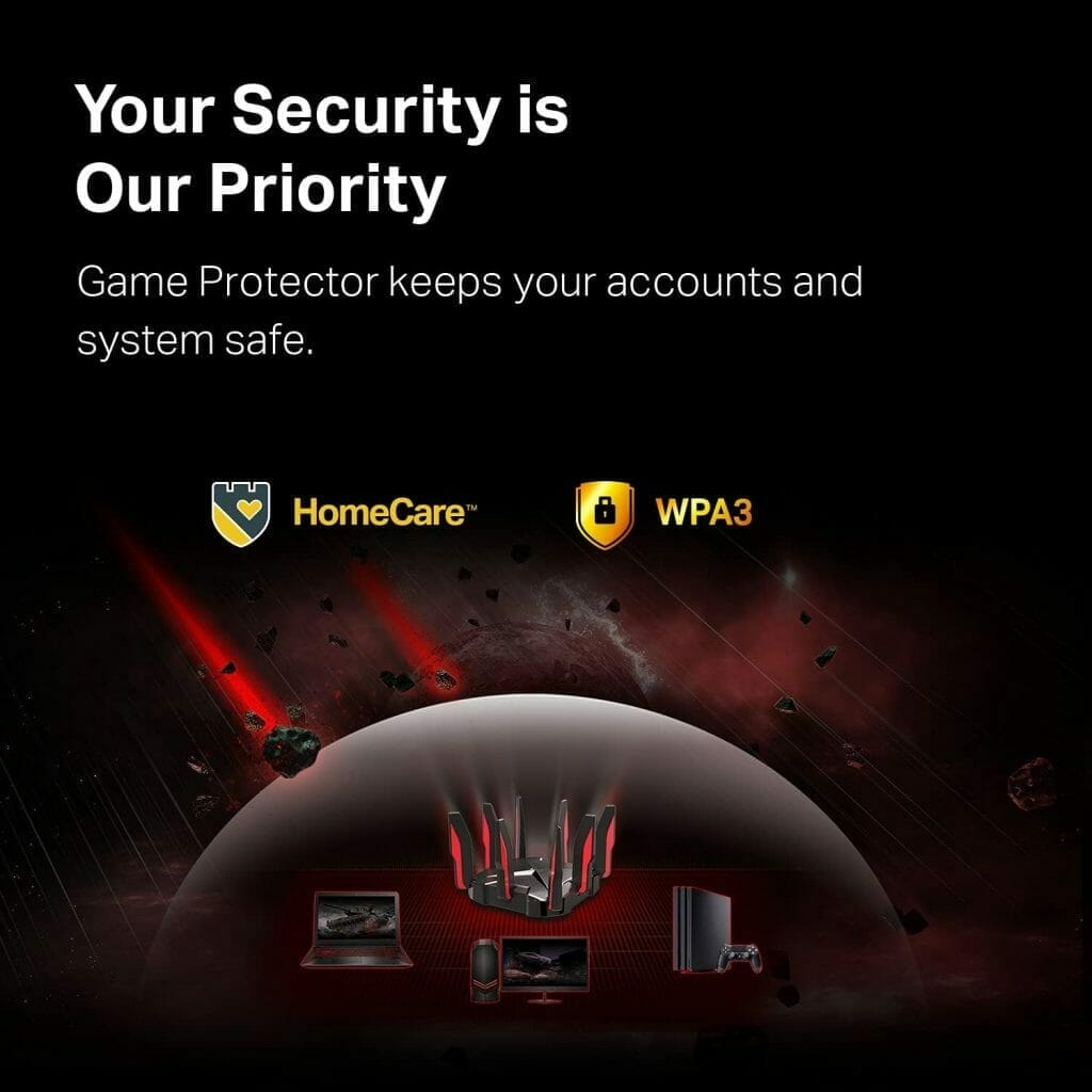 TP-Link AX6600 WiFi 6 Gaming Router (Archer GX90)- Tri Band Gigabit Wireless Internet , High-Speed ax , Smart VPN for a Large Home