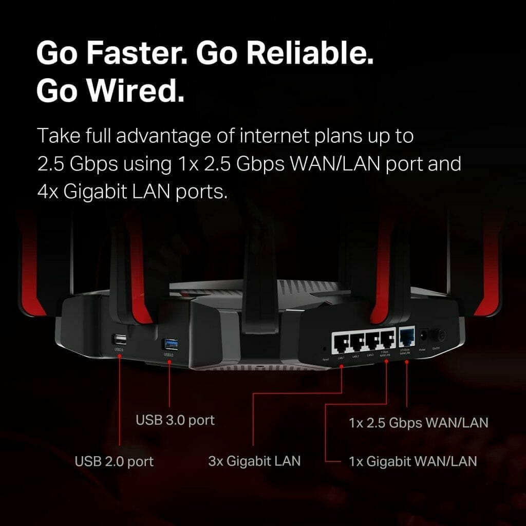 TP-Link AX6600 WiFi 6 Gaming Router (Archer GX90)- Tri Band Gigabit Wireless Internet , High-Speed ax , Smart VPN for a Large Home