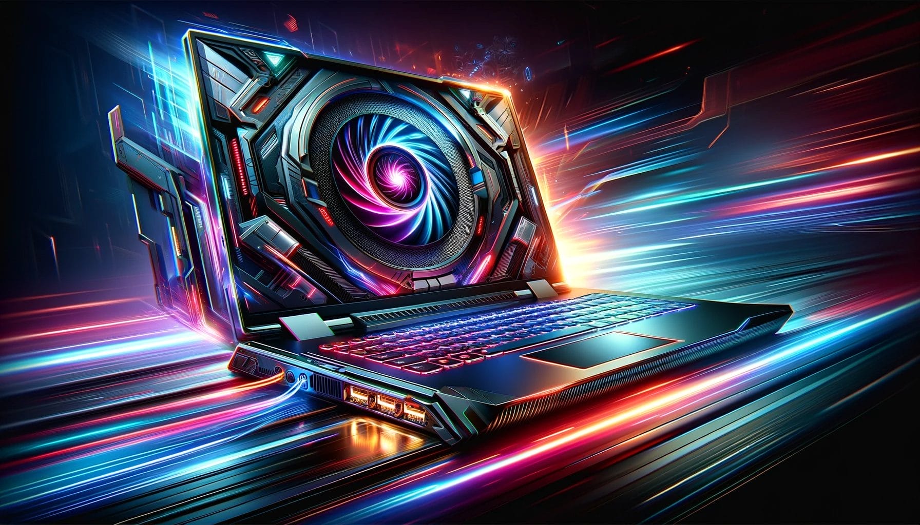 An eye-catching, high-tech featured image for a blog post titled Gaming Without Limits_ Best RTX 4000 Series Laptops for Gamers on the Move