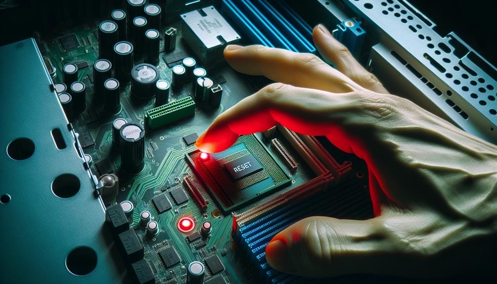 Solving the Dreaded Red CPU Light Mystery 2 bios reset procedure description