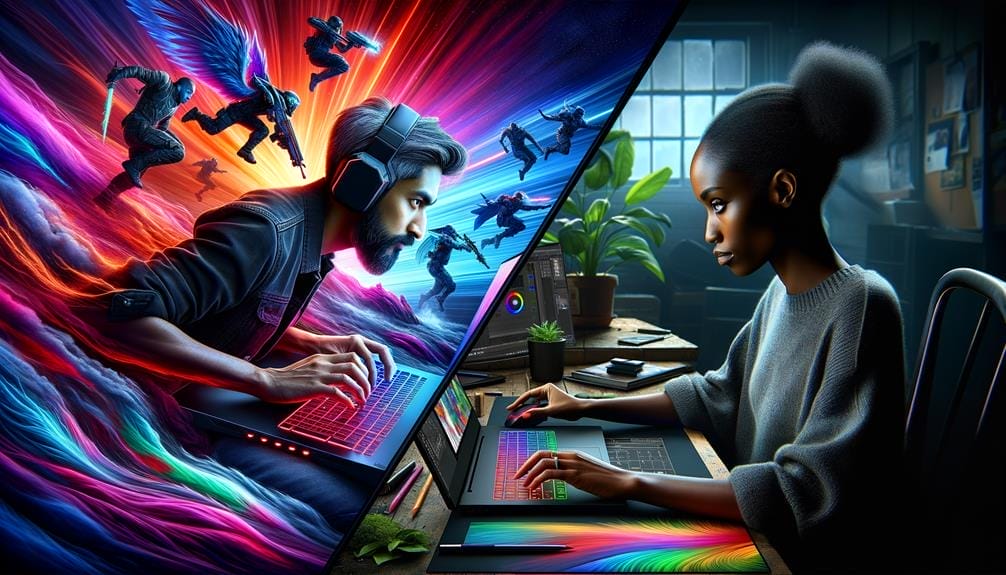 comparison of creator and gaming laptops