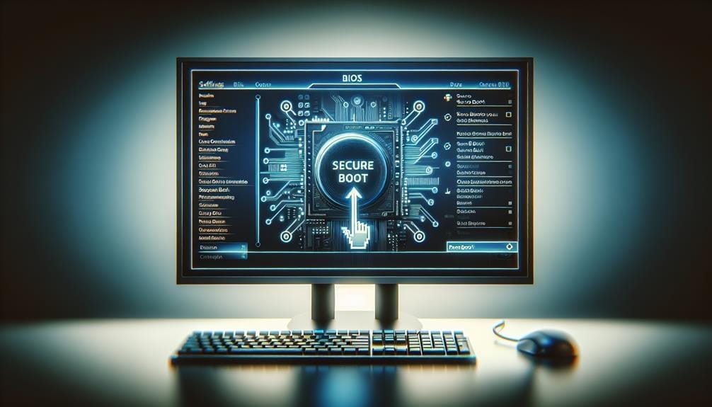 enabling secure boot setting